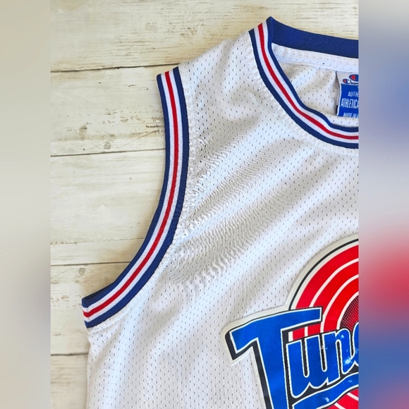 Authentic Vintage 90's Champion Space Jam Tune Squad Bugs White Jersey Tank #1 - Picture 3 of 8